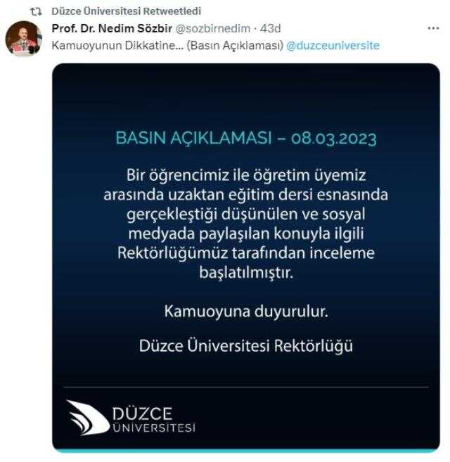 Depremzede öğrencisine 'Sanki atom bombası atıldı' diyen öğretim görevlisi hakkında inceleme başlatıldı