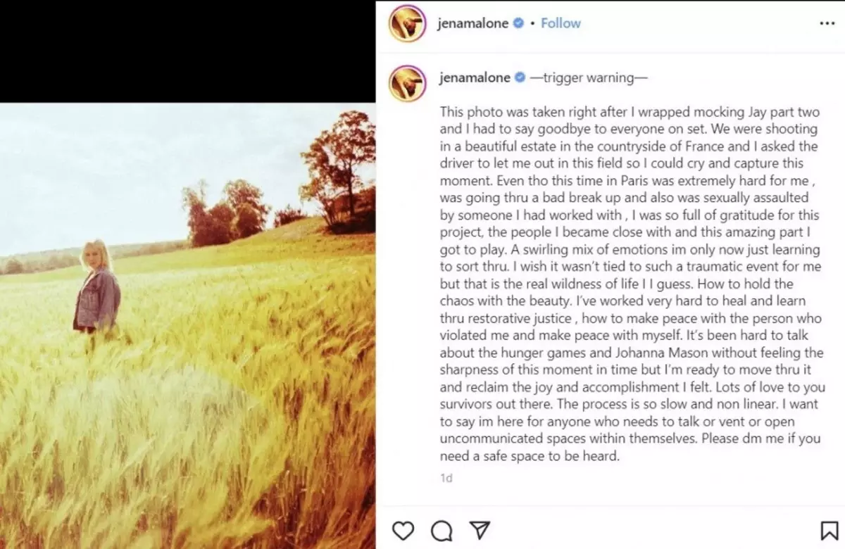 Jena Malone: 'Açlık Oyunları setinde tacize uğradım'