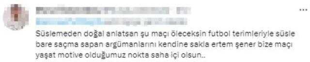 Ortalık karıştı! Ertem Şener'in maç sırasında yaptığı benzetme izleyenleri çıldırttı