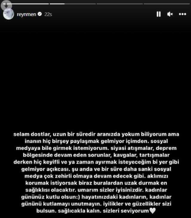 Reynmen, romantik bir pozunu paylaşarak Cansu Kurtaran ile ilişkisini ilan etti