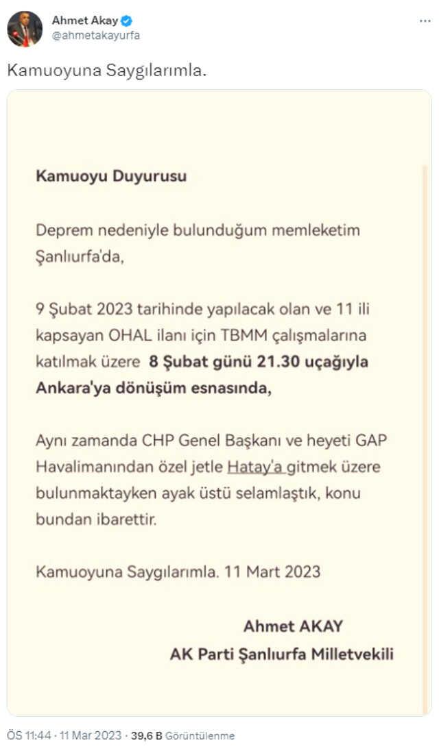 Kılıçdaroğlu'nu karşıladığı fotoğraf gündem oldu! AK Parti Şanlıurfa Milletvekili'nden açıklama gecikmedi Kılıçdaroğlu'nu karşıladığı fotoğraf gündem oldu! AK Parti Şanlıurfa Milletvekili'nden açıklama gecikmedi