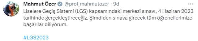 Son Dakika! LGS kapsamındaki merkezi sınav 4 Haziran'da yapılacak