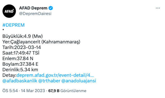 Kahramanmaraş kaç şiddetinde deprem oldu? SON DAKİKA! Kahramanmaraş deprem şiddeti ne? Kahramanmaraş kaç büyüklüğünde deprem oldu?