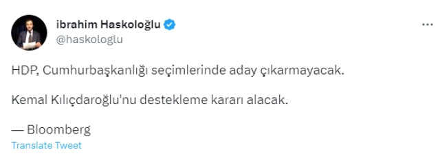 HDP aday çıkarmayacak mı? HDP Cumhurbaşkanı adayı kim?