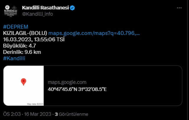 Eskişehir deprem mi oldu? Az önce deprem mi oldu? Son dakika Eskişehir depremleri! 16 Mart AFAD ve Kandilli deprem listesi!