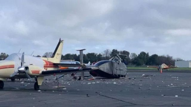 Bunu da gördük! Hırsız çalmaya çalıştığı helikopteri düşürdü