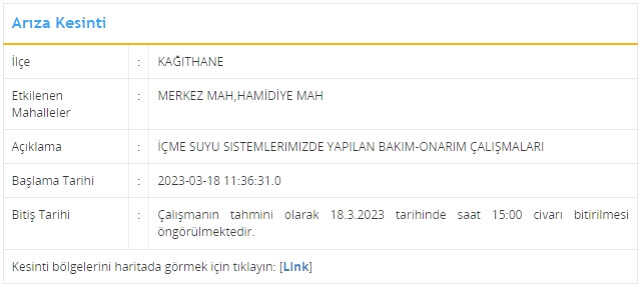İSKİ İstanbul Kağıthane su kesintisi: 17-18 Mart İstanbul Kağıthane su kesintisi listesi!