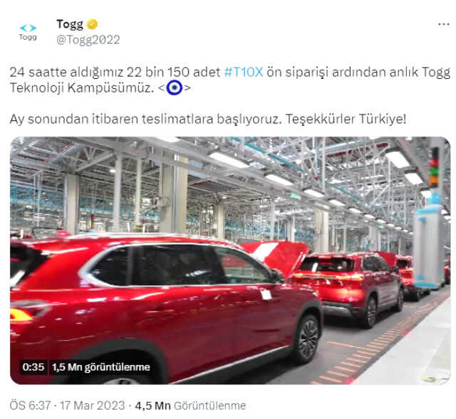 TOGG ne zaman teslim edilecek? TOGG ne zaman teslim alınacak? TOGG başvuru sonuçları ne zaman belli olacak?