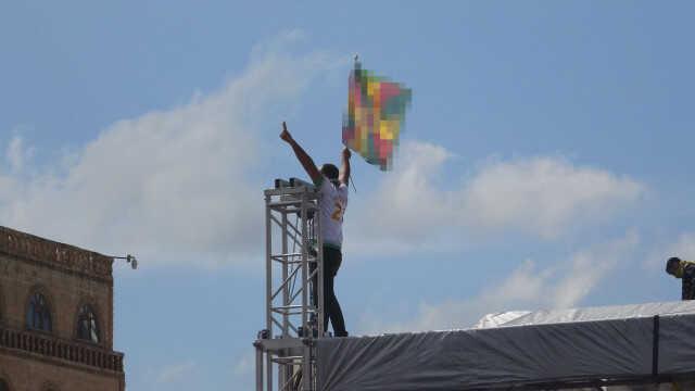Mardin'de Nevruz kutlamasında PKK paçavrası açtılar