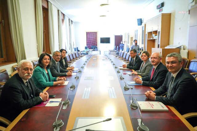 HDP ile görüşen Kılıçdaroğlu'ndan ilk açıklama: Kürt sorunu dahil tüm sorunların çözüm adresi TBMM HDP ile görüşen Kılıçdaroğlu'ndan ilk açıklama: Kürt sorunu dahil tüm sorunların çözüm adresi TBMM