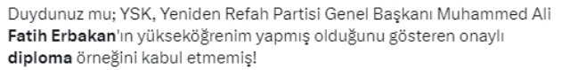 Cumhurbaşkanı adaylığına başvuran Fatih Erbakan, unutkanlığıyla sosyal medyanın diline düştü