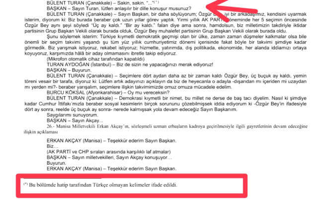 TBMM Başkanı Şentop: 'Bilinmeyen dil' değil, 'Türkçe olmayan kelime' yazılıyor
