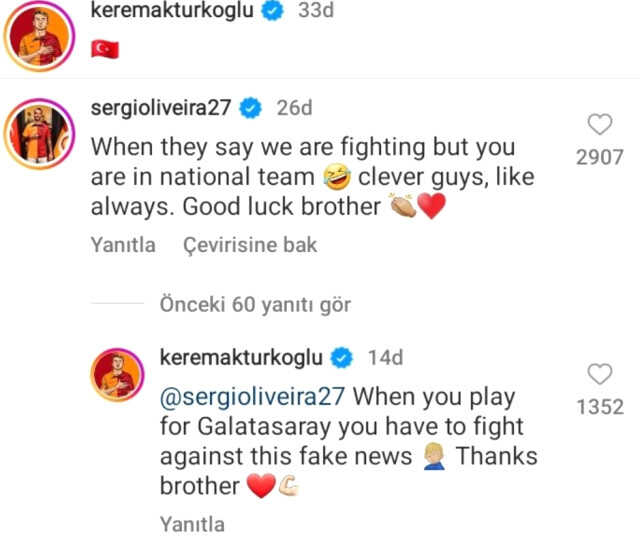 Kerem Aktürkoğlu ile kavga ettiği iddia edilen Sergio Oliveira sessizliğini bozdu Kerem Aktürkoğlu ile kavga ettiği iddia edilen Sergio Oliveira sessizliğini bozdu