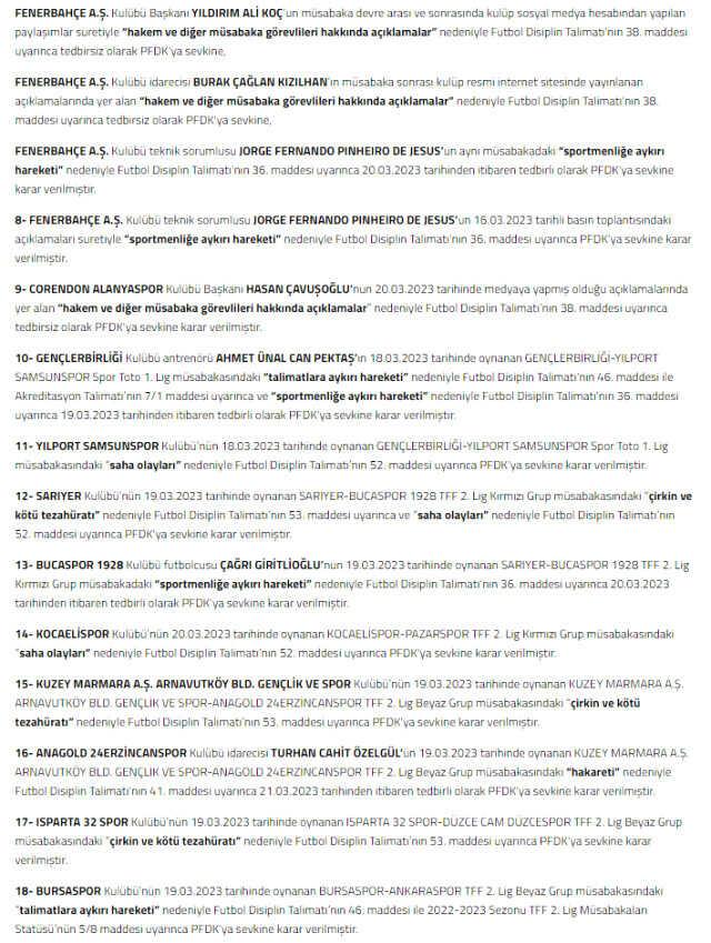 PFDK'lık olmayan yok! Dursun Özbek, Ali Koç ve Jorge Jesus disipline sevk edildi