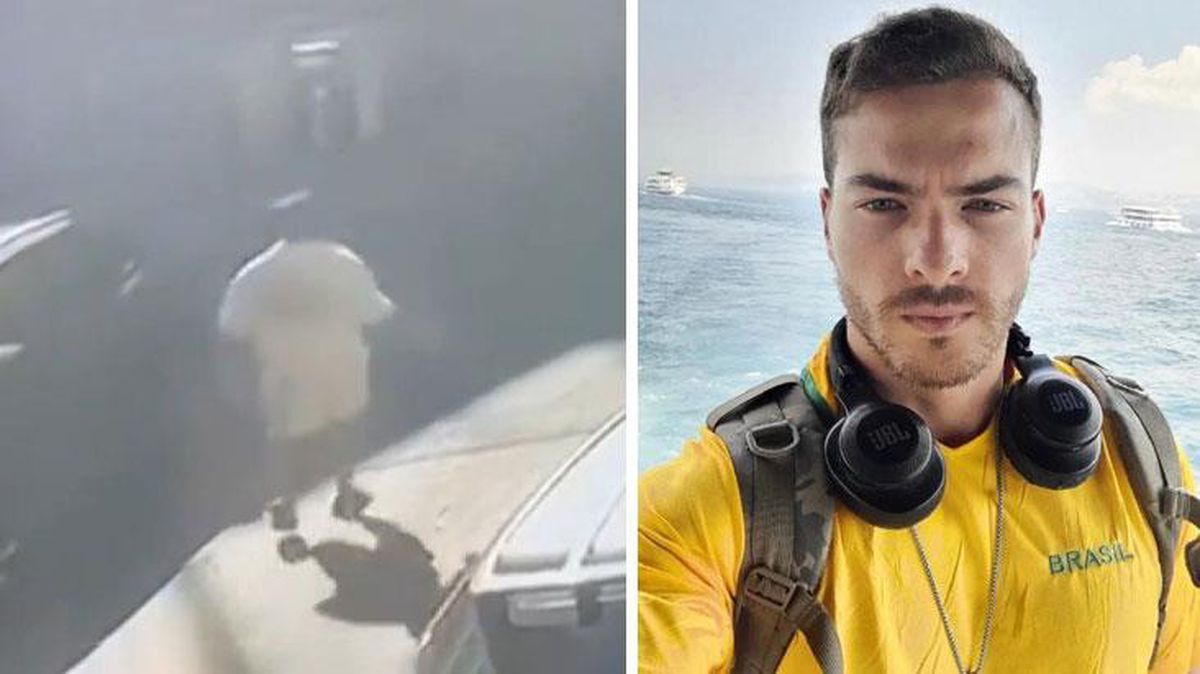 Brezilyalı model Diogo da Silva Joaquım'ın silahlı saldırıya uğrama anı güvenlik kamerasında
