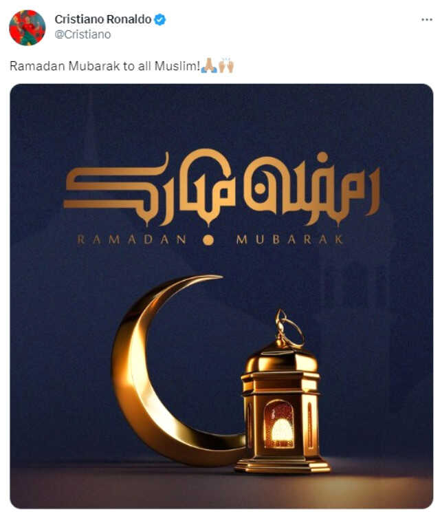 Cristiano Ronaldo, Ramazan paylaşımıyla Müslüman takipçilerini mest etti