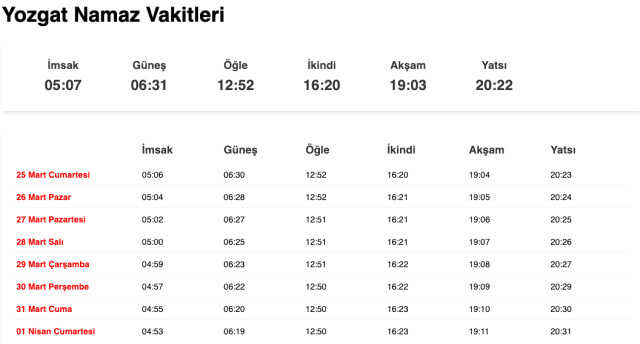 Yozgat, Van sahur ne zaman, saat kaçta? 25 Mart Yozgat, Van imsak vakti! Van, Yozgat sabah ezanı saat kaçta okunuyor?