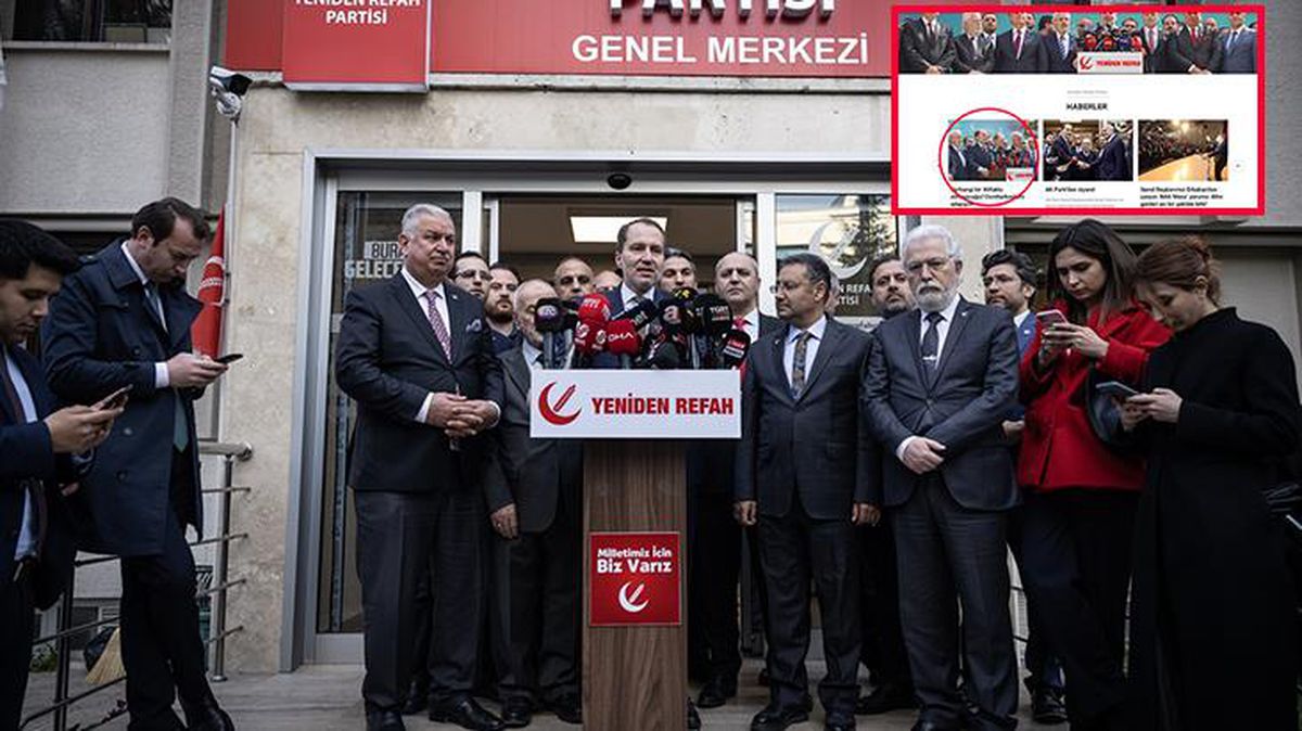 Cumhur İttifakı'na katılan Yeniden Refah'ın sitesindeki haber dikkatlerden kaçmadı