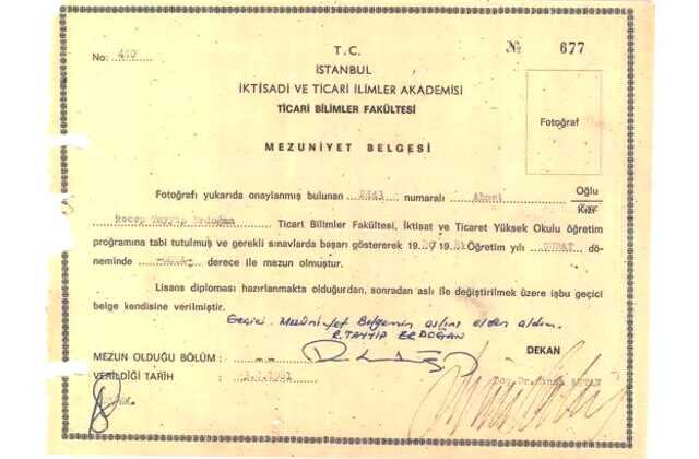 Cumhurbaşkanı Erdoğan'ın üniversite mezuniyet belgesi yayınlandı mı? (MEZUNİYET BELGESİ VE TÜM BELGELER) Recep Tayyip Erdoğan'ın mezun belgeleri!
