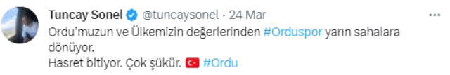 Orduspor geri döndü! Yeniden yeşil sahada mücadele edecekler