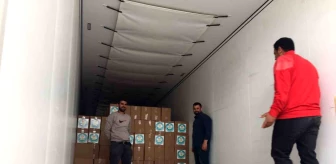 Manisa'dan gönderilen 2 bin gıda kolisi Altınözü'ne ulaştı
