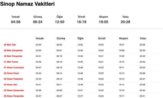 Yozgat, Sinop, Van akşam ezanı saat kaçta? 27 Mart Yozgat, Van ezan vakitleri! Yozgat, Van iftar ne zaman?
