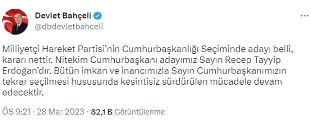MHP, AK Parti ile ortak listeyle mi seçime gidecek? Bahçeli'den merak edilen soruya yanıt MHP, AK Parti ile ortak listeyle mi seçime gidecek? Bahçeli'den merak edilen soruya yanıt
