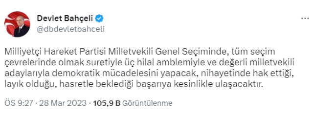MHP, AK Parti ile ortak listeyle mi seçime gidecek? Bahçeli'den merak edilen soruya yanıt MHP, AK Parti ile ortak listeyle mi seçime gidecek? Bahçeli'den merak edilen soruya yanıt
