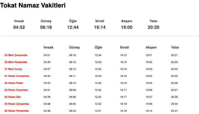 Tokat, Tunceli, Uşak sahur ne zaman, saat kaçta? 28 Mart Tokat, Tunceli, Uşak imsak vakti! Tokat, Tunceli, Uşak sabah ezanı saat kaçta okunuyor?