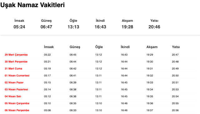 Tokat, Tunceli, Uşak sahur ne zaman, saat kaçta? 28 Mart Tokat, Tunceli, Uşak imsak vakti! Tokat, Tunceli, Uşak sabah ezanı saat kaçta okunuyor?