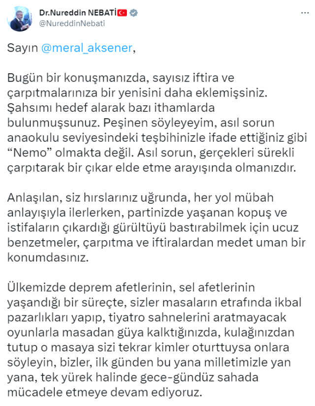 Bakan Nebati'den taklidini yapan Akşener'e yanıt gecikmedi! Açıklamasına iki fotoğraf da ekledi Bakan Nebati'den taklidini yapan Akşener'e yanıt gecikmedi! Açıklamasına iki fotoğraf da ekledi