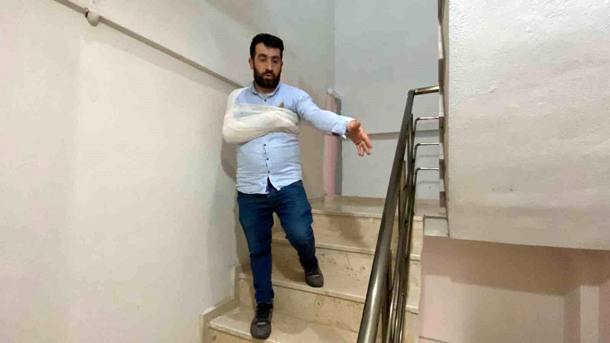 Ev sahibi ve kiracı arasında 'merdivenden ittin' polemiği