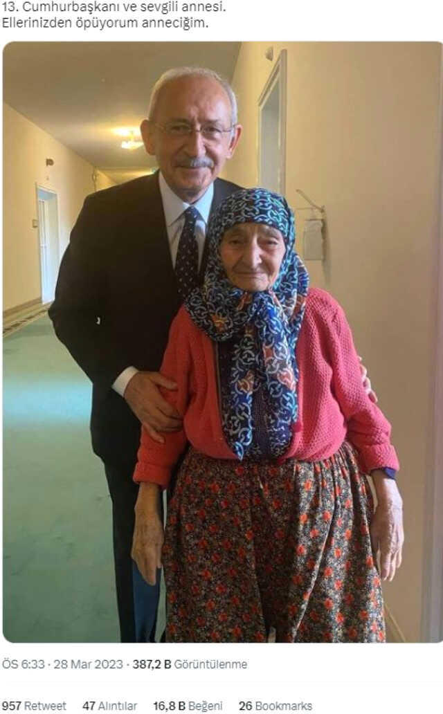 Kemal Kılıçdaroğlu ve annesini gösterdiği iddia edilen fotoğraf gerçeği yansıtmıyor Kemal Kılıçdaroğlu ve annesini gösterdiği iddia edilen fotoğraf gerçeği yansıtmıyor