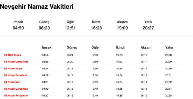 Nevşehir, Niğde, Osmaniye sahur ne zaman, saat kaçta? 31 Mart Nevşehir, Niğde, Osmaniye imsak vakti! Nevşehir, Niğde, Osmaniye sabah ezanı saat kaçta?