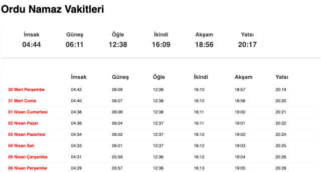 Rize, Trabzon, Ordu sahur ne zaman, saat kaçta? 29 Mart Trabzon, Rize, Ordu imsak vakti! Ordu, Rize, Trabzon sabah ezanı saat kaçta okunuyor?