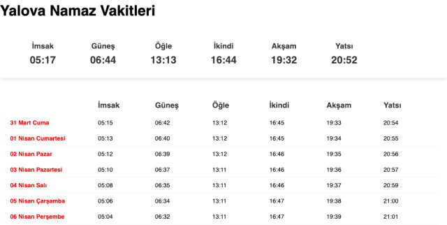 Tekirdağ, Sakarya, Yalova sahur ne zaman, saat kaçta? 31 Mart Tekirdağ, Sakarya, Yalova imsak vakti! Tekirdağ, Sakarya, Yalova sabah ezanı saat kaçta?