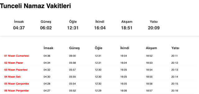Tokat, Tunceli, Uşak sahur ne zaman, saat kaçta? 31 Mart Tokat, Tunceli, Uşak imsak vakti! Tokat, Tunceli, Uşak sabah ezanı saat kaçta okunuyor?