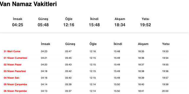Yozgat, Sinop, Van akşam ezanı saat kaçta? 30 Mart Yozgat, Sinop, Van ezan vakitleri! Yozgat, Sinop, Van iftar ne zaman?
