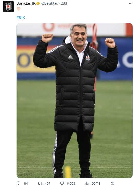 Beşiktaş derbi havasına girdi! Şenol Güneş'in pozu etkileşim yağmuruna tutuldu