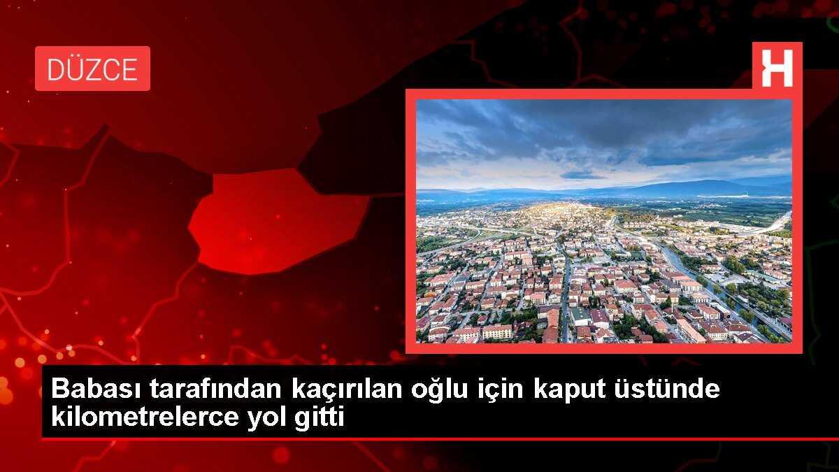 Babası tarafından kaçırılan oğlu için kaput üstünde kilometrelerce yol gitti