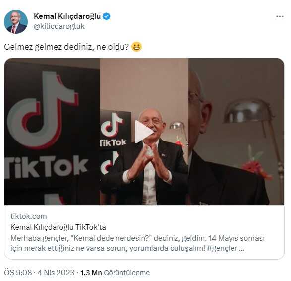 Kemal Kılıçdaroğlu, Tiktok'ta Video Paylaştı: 'Merhaba Gençler.