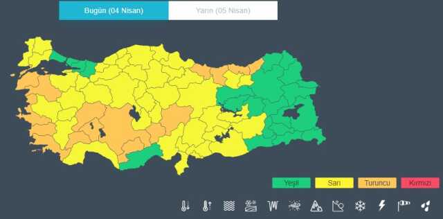 Kuvvetli yağış ve fırtına geliyor! Meteoroloji'den 60 il için sarı ve turuncu kodlu uyarı
