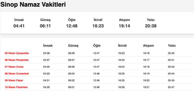Samsun, Sinop sahur ne zaman, saat kaçta? 5 Nisan Samsun, Sinop imsak vakti! Samsun, Sinop sabah ezanı saat kaçta okunuyor? Samsun, Sinop sahur ne zaman, saat kaçta? 5 Nisan Samsun, Sinop imsak vakti! Samsun, Sinop sabah ezanı saat kaçta okunuyor?