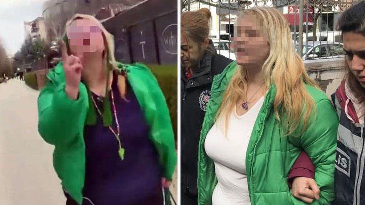 Başörtülülere ağır küfürler ve hakaretler savuran kadın gözaltına alındı