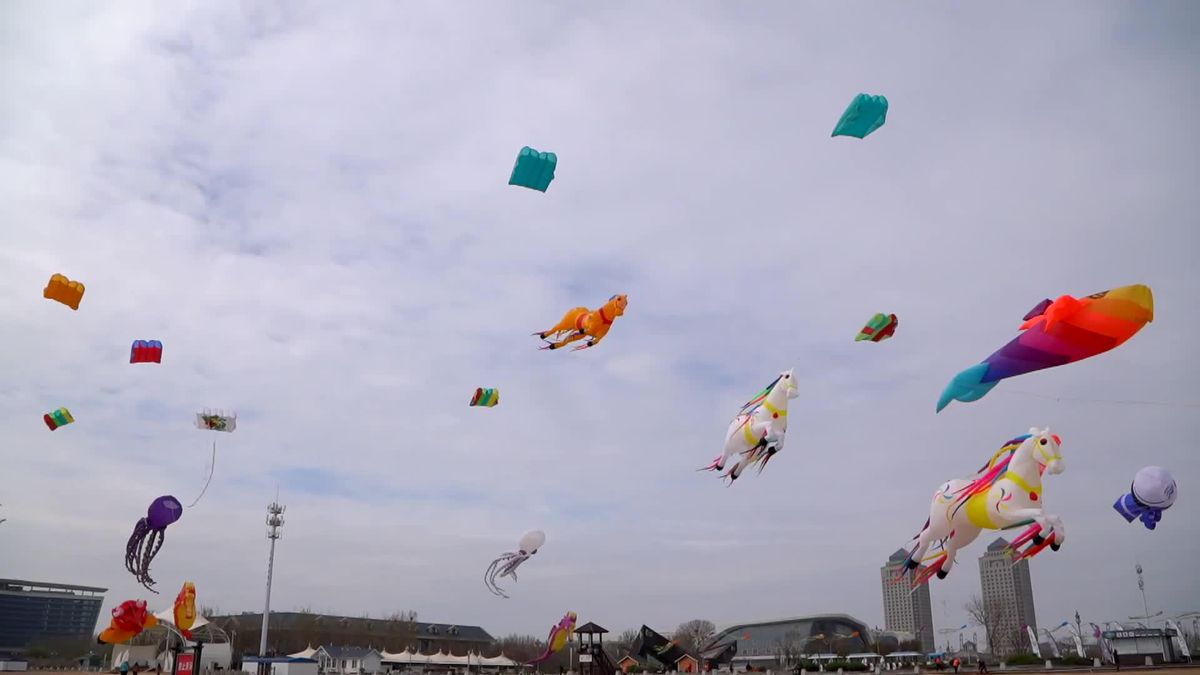 Çin'in Tianjin Kentinde Uçurtma Festivali Başladı