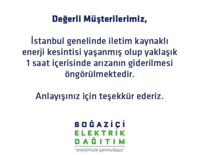 İkitelli elektrik kesintisi! Son Dakika! İstanbul İkitelli elektrikler ne zaman gelecek? İstanbul İkitelli elektrik kesintisi ne zaman bitecek?