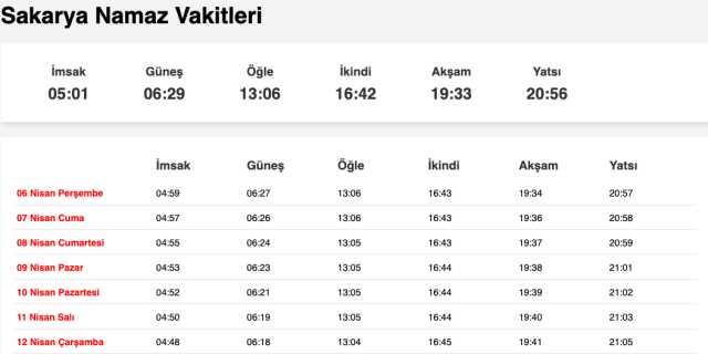 Tekirdağ, Sakarya, Yalova akşam ne zaman, saat kaçta? 5 Nisan Tekirdağ, Sakarya, Yalova namaz vakti! Tekirdağ, Sakarya, Yalova akşam ezanı saat kaçta?