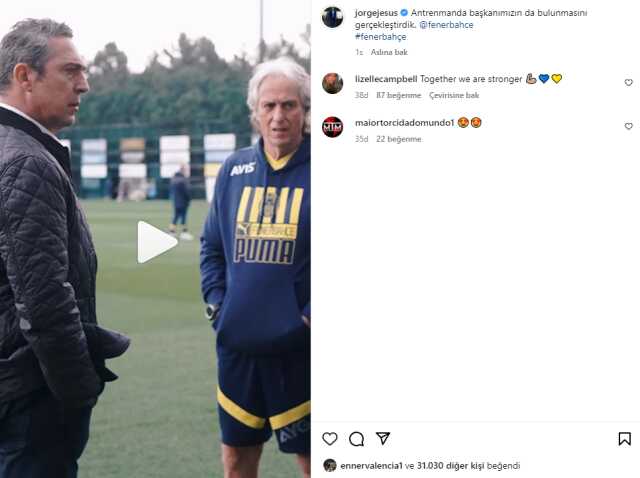 Topun ağzındaki Jorge Jesus'tan sürpriz Ali Koç paylaşımı! Başkanın yüz ifadesi olay oldu Topun ağzındaki Jorge Jesus'tan sürpriz Ali Koç paylaşımı! Başkanın yüz ifadesi olay oldu