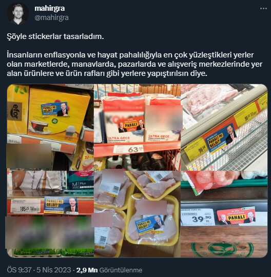 'Bu Ürün Size Pahalı mı Geldi? Erdoğan Sayesinde' Etiketlerini Üretip, Sosyal Medya Hesabında Paylaşan Mahir Akkoyun Gözaltına Alındı