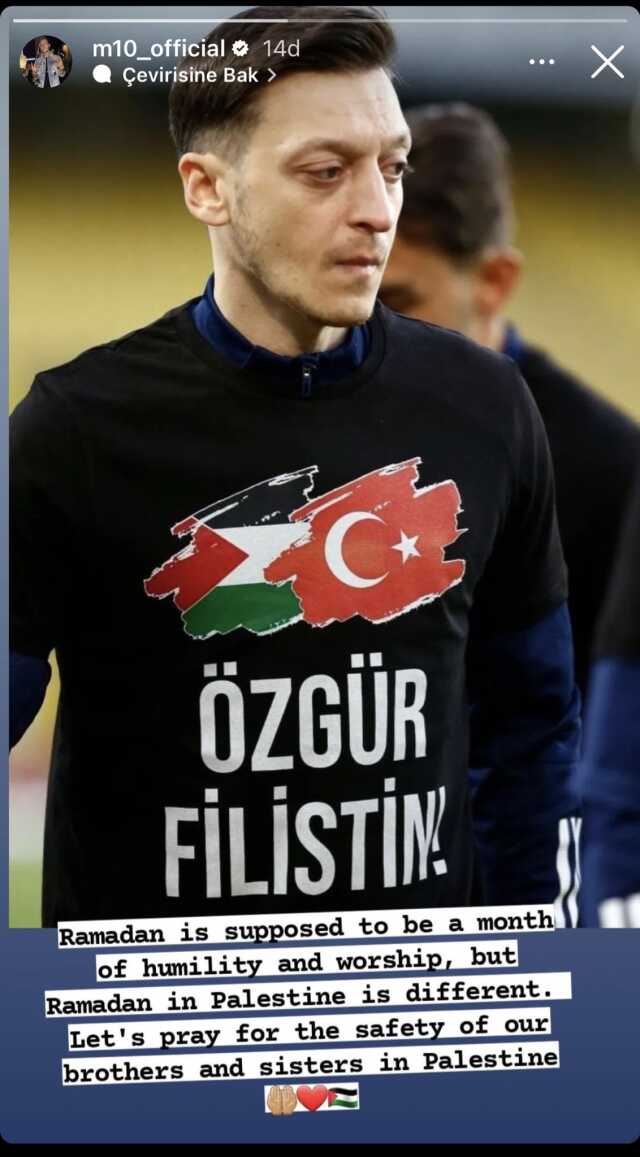Mesut Özil'den Filistin paylaşımı: Ramazan orada farklı geçiyor